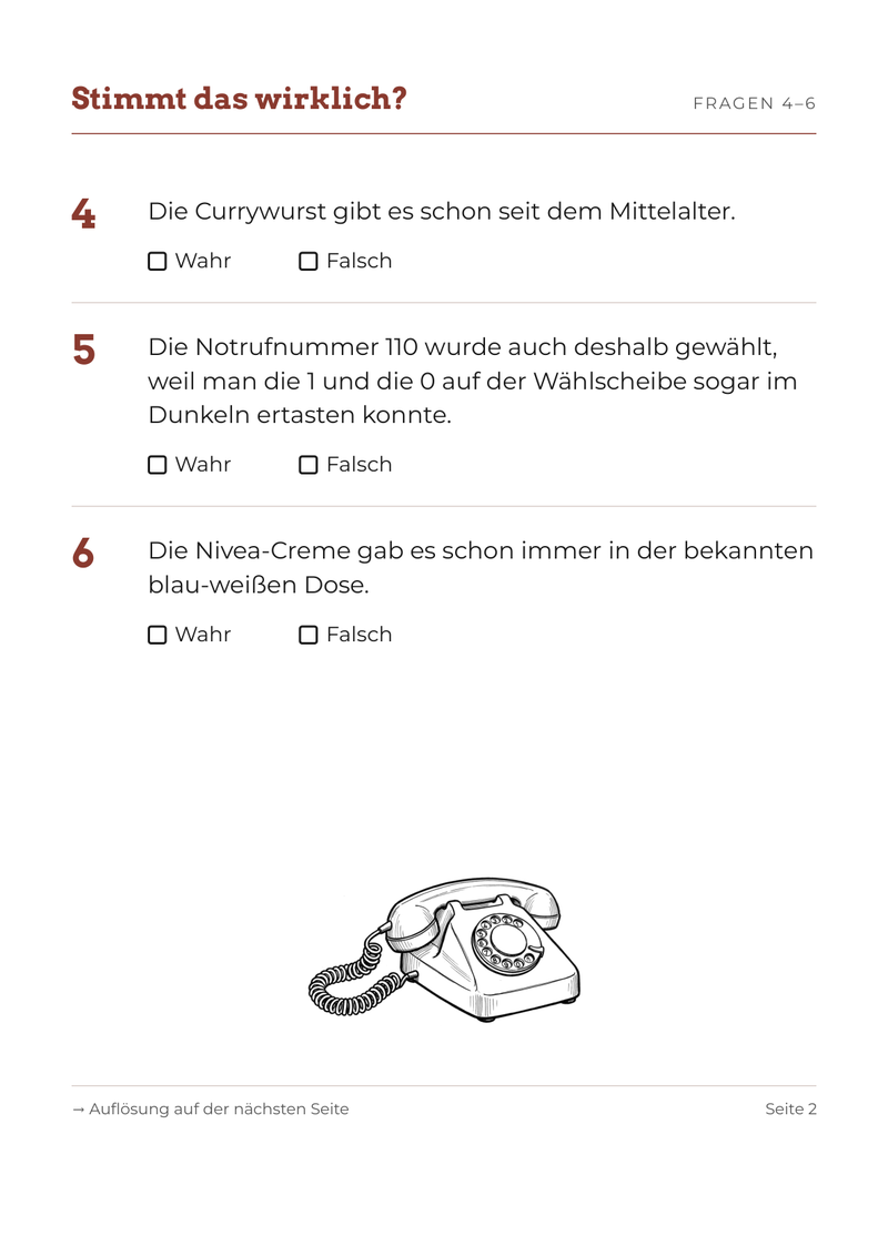 Beispielseite mit Behauptungen