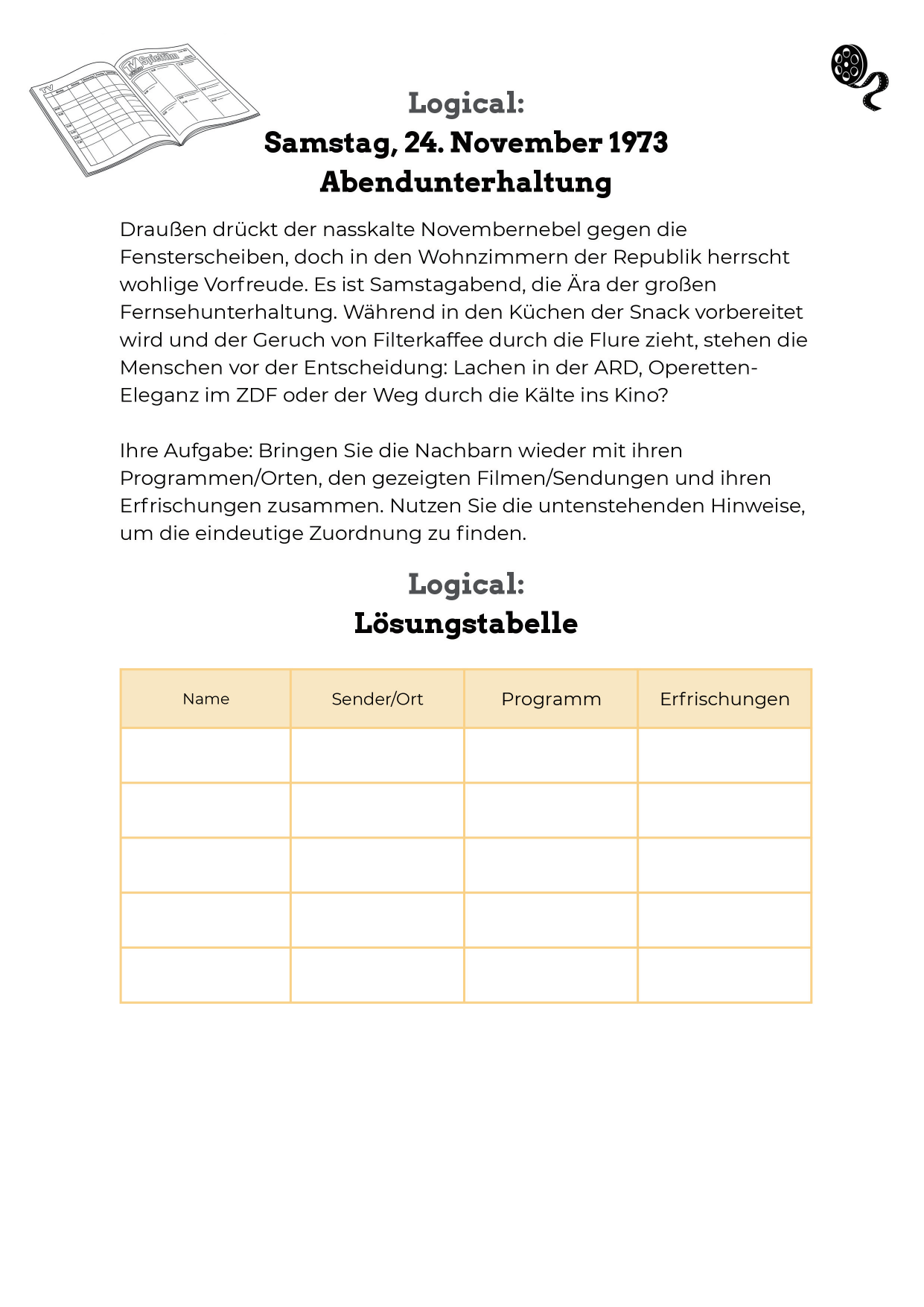 Logical: Samstag, 24. November 1973