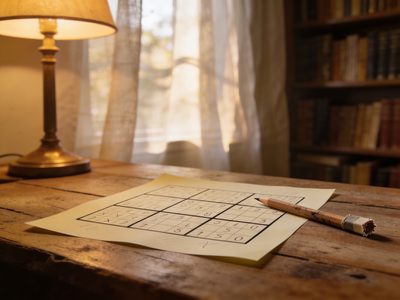 Sudoku-Rätsel auf dem Tisch